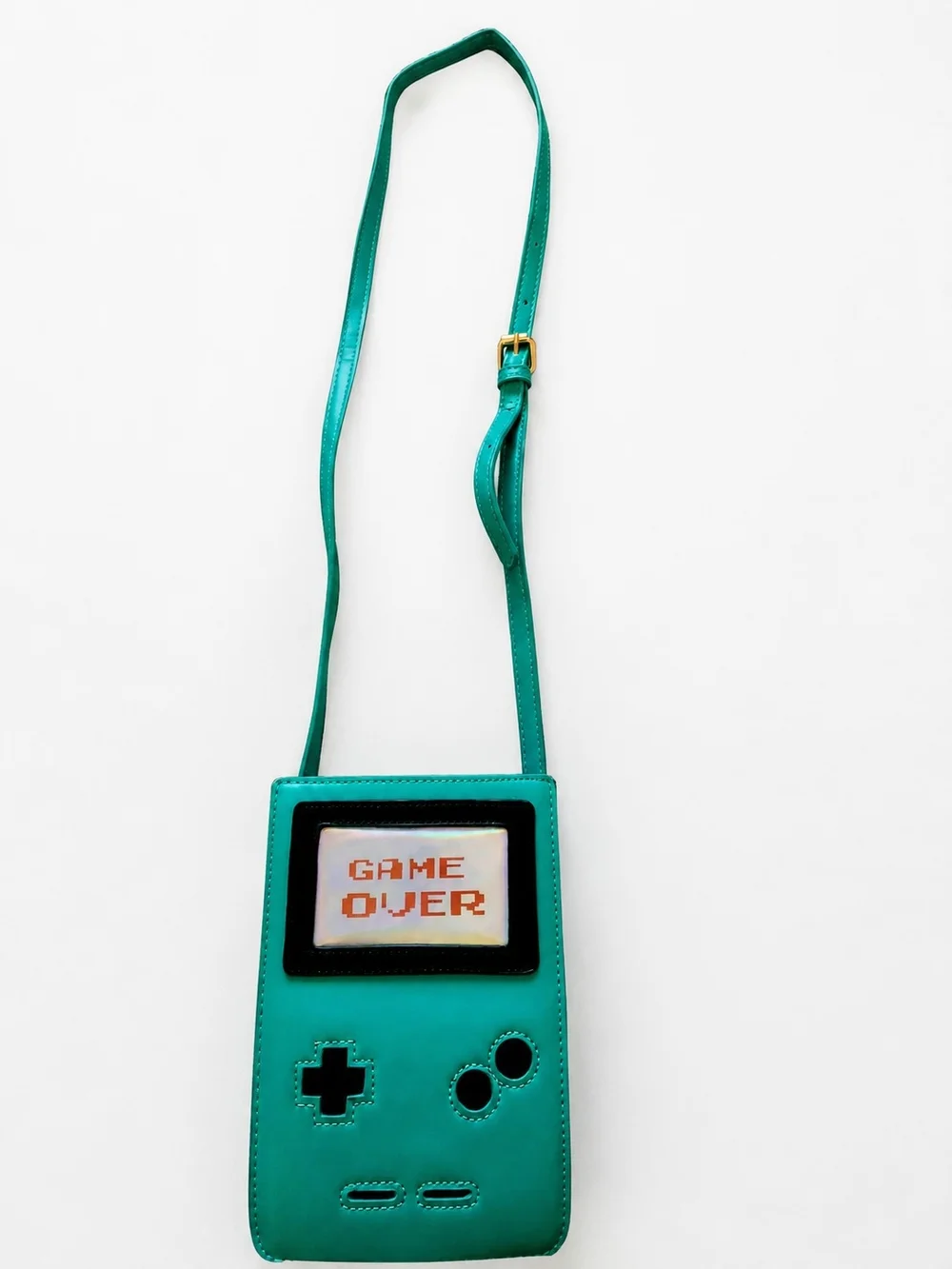 Teal Game Console Crossbody Bag with Adjustable Strap
